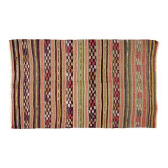 Anatolian handmade kilim rug 255 cm x 162 cm