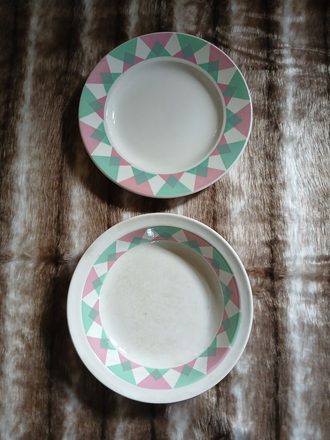 2 old plates from Digoin and Sarreguemines