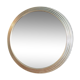 Mirror round surround patinated gilded brass metal