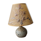 Lampe boule moderniste en grès pyrité de la borne par baudat