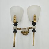 70's brass and plexiglass wall light