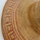 Asian hat in braided wicker and bamboo 70s