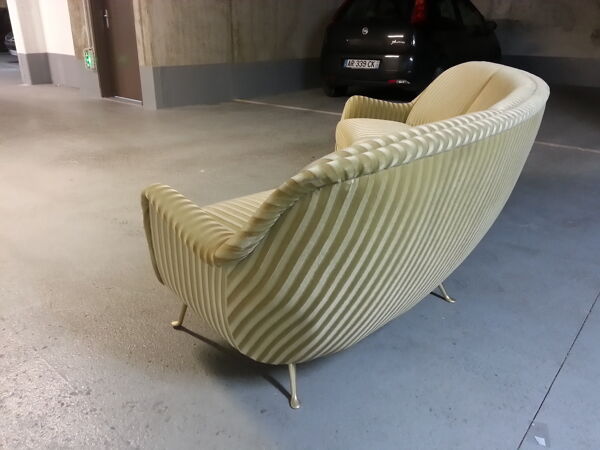 Canapé sofa Arc egg courbe Arc années 50 60 Italien Arflex