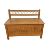 Wooden box and rattan wicker