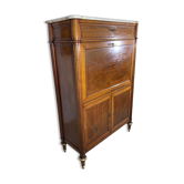 Secretary Louis XVI 1780 in Mahogany, white marble.