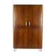 Armoire Bauhaus en acier tubulaire chromé et noyer, années 1930