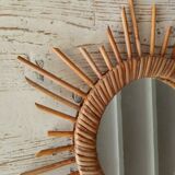Rattan sun mirror
