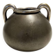 High-Quality Art Deco Burnished Silvered Brass Vase, Italy