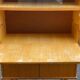 Vintage Scandinavian glass secretary with 3 doors and compass legs 145cm