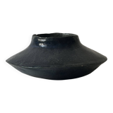 Large handmade spinning top vase in glazed ceramic and signed circa 1950