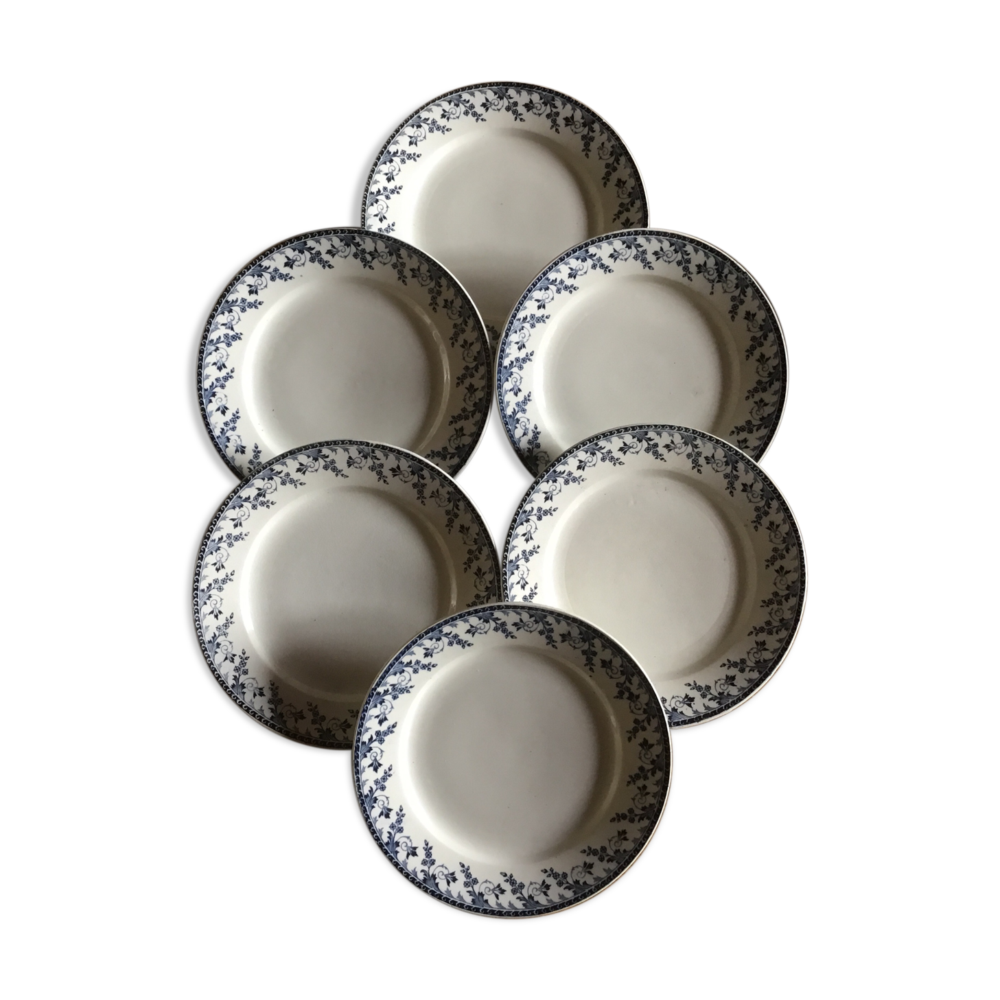 6 plates Earth iron "Montigny.