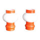 Pair of orange lamps