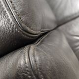 Vintage leather bench sofa 1970"