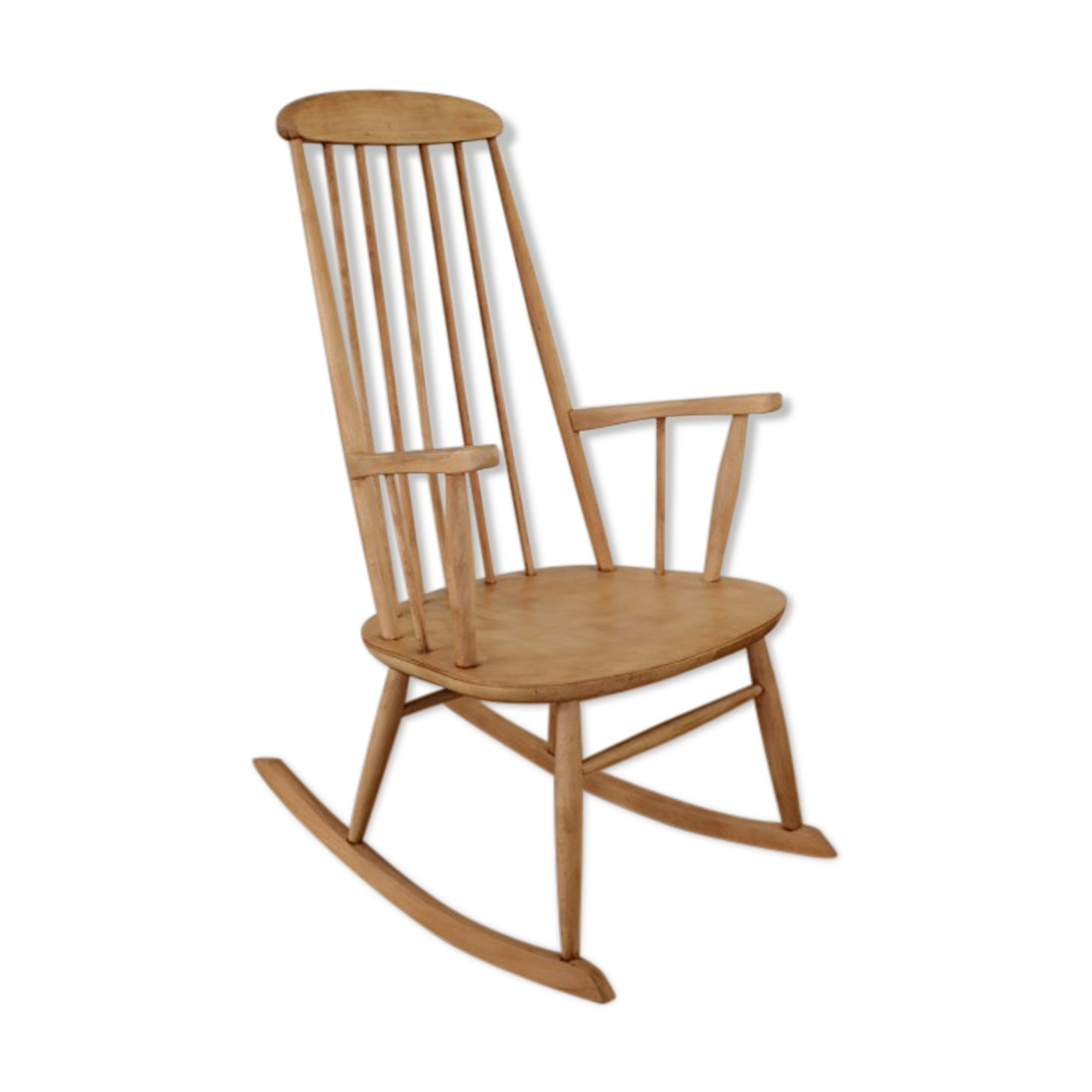 Scandinavian rocking-chair light beech