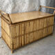 Coffre banc rotin vintage