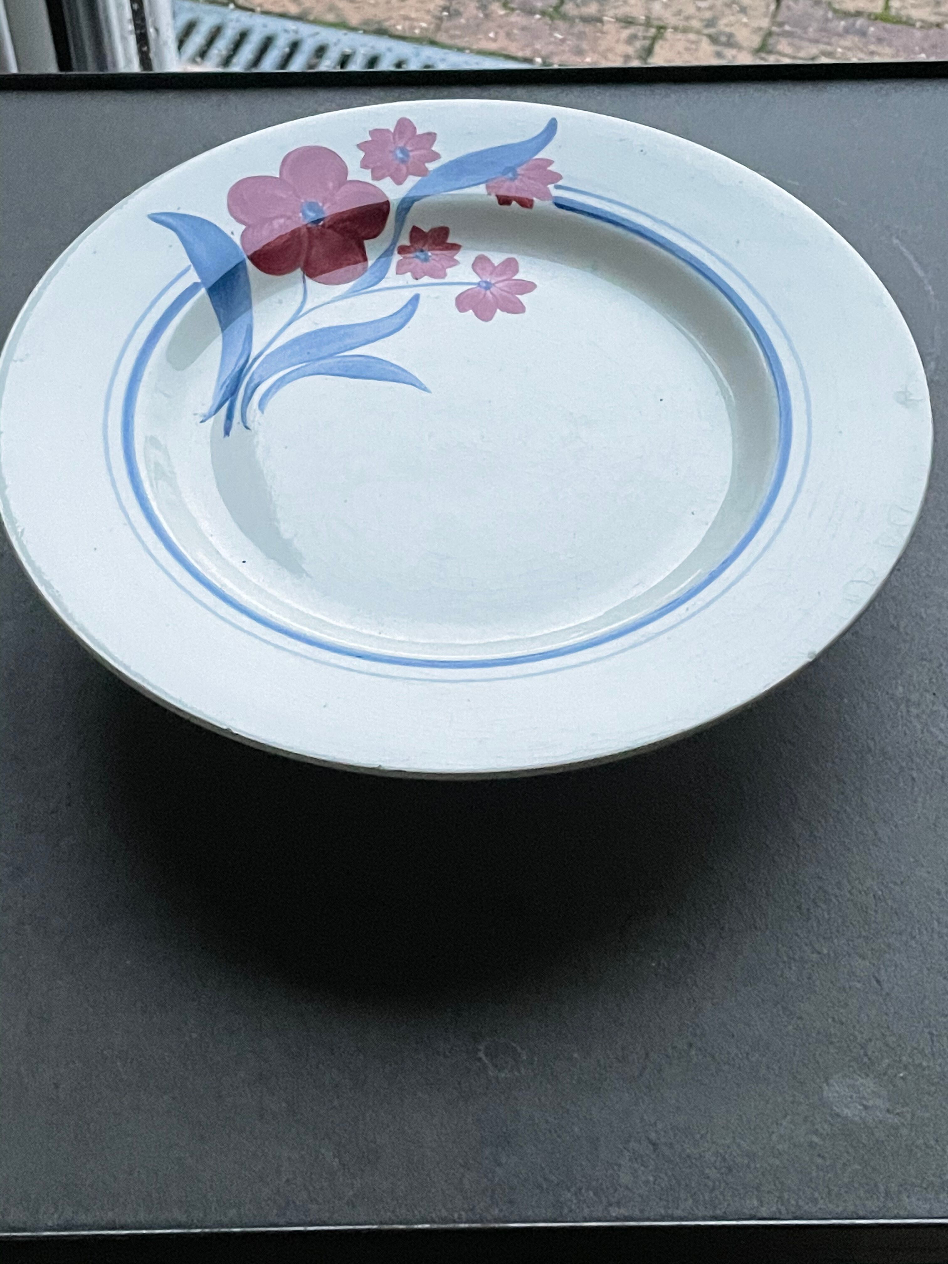 6 flat plates porcelain from Gien