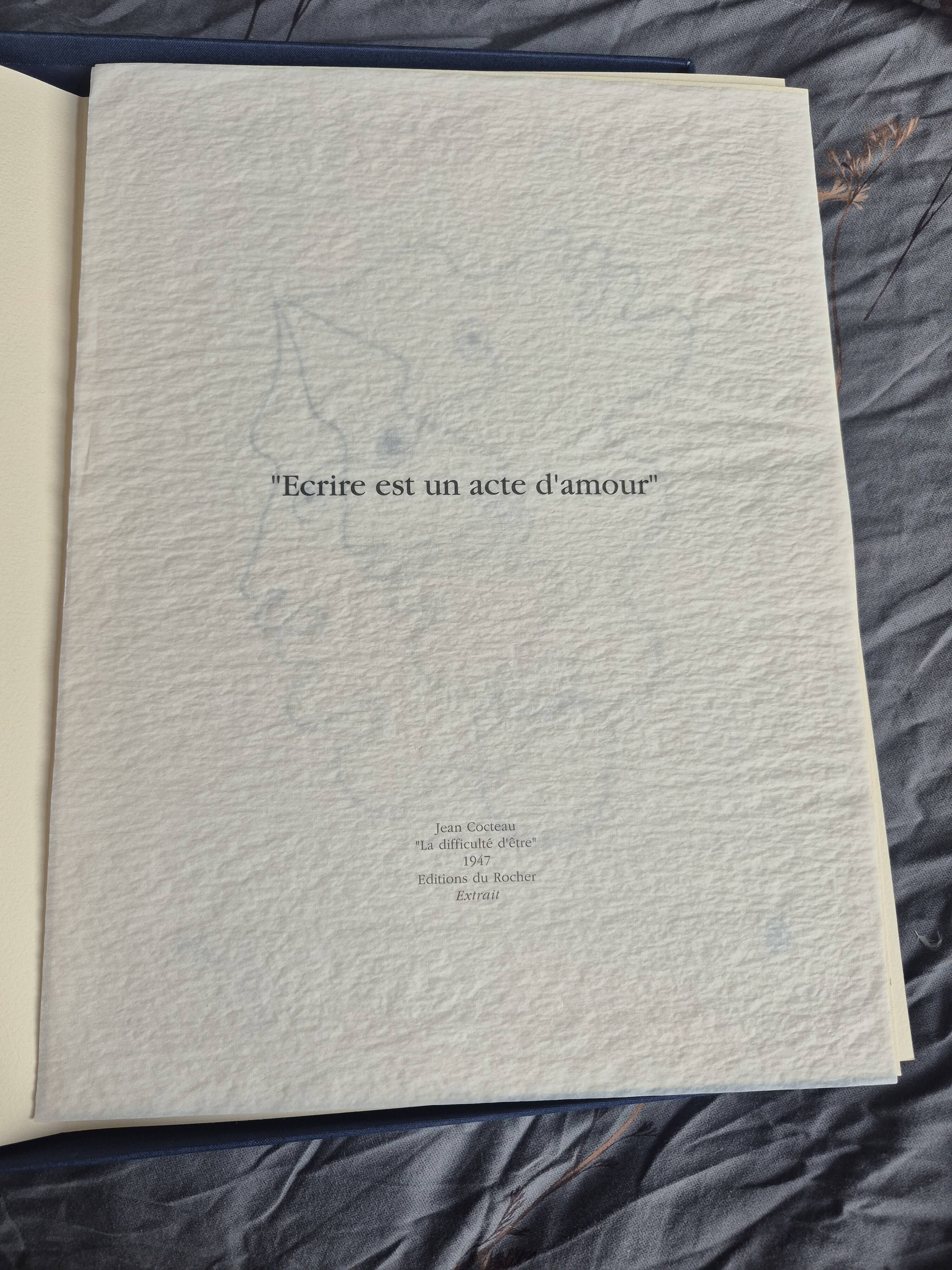 Tribute box 1993 Jean Cocteau containing 4 lithographs number 405/500
