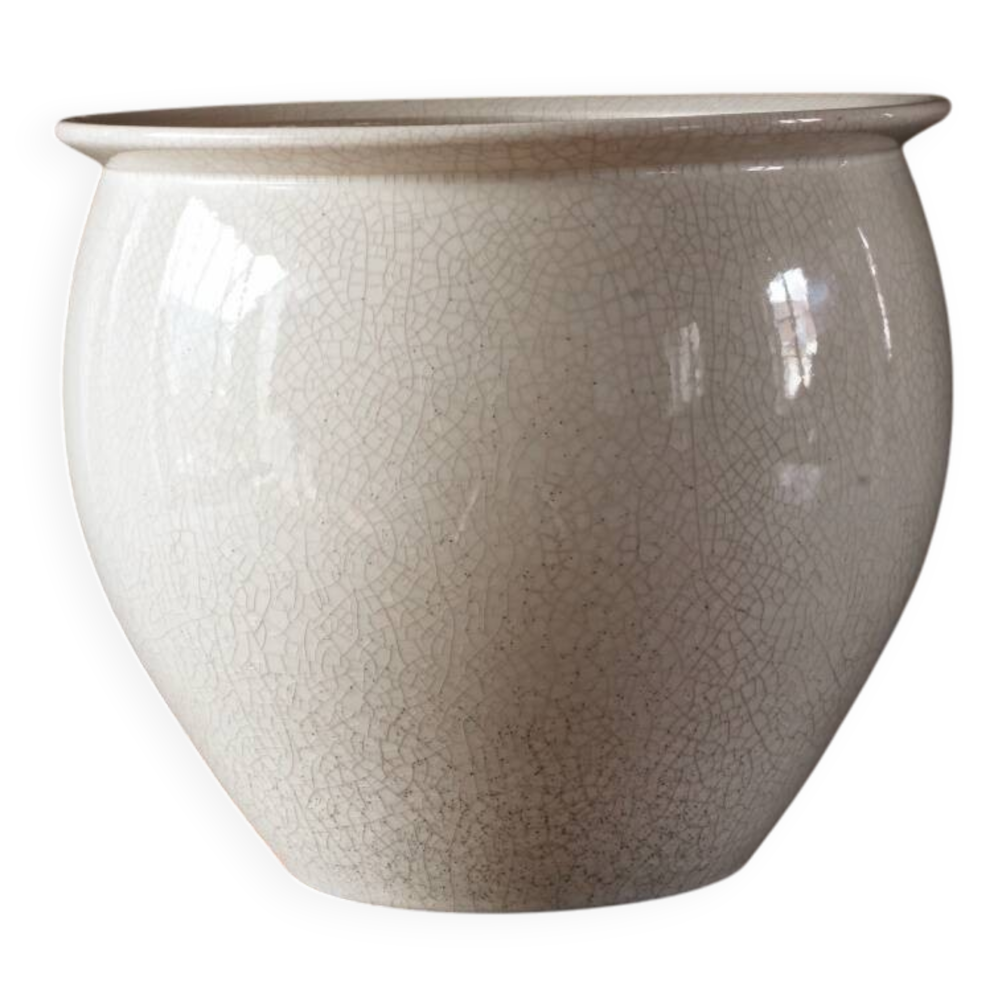 Cracked ceramic planter