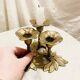 Floral Brass Candle Holder