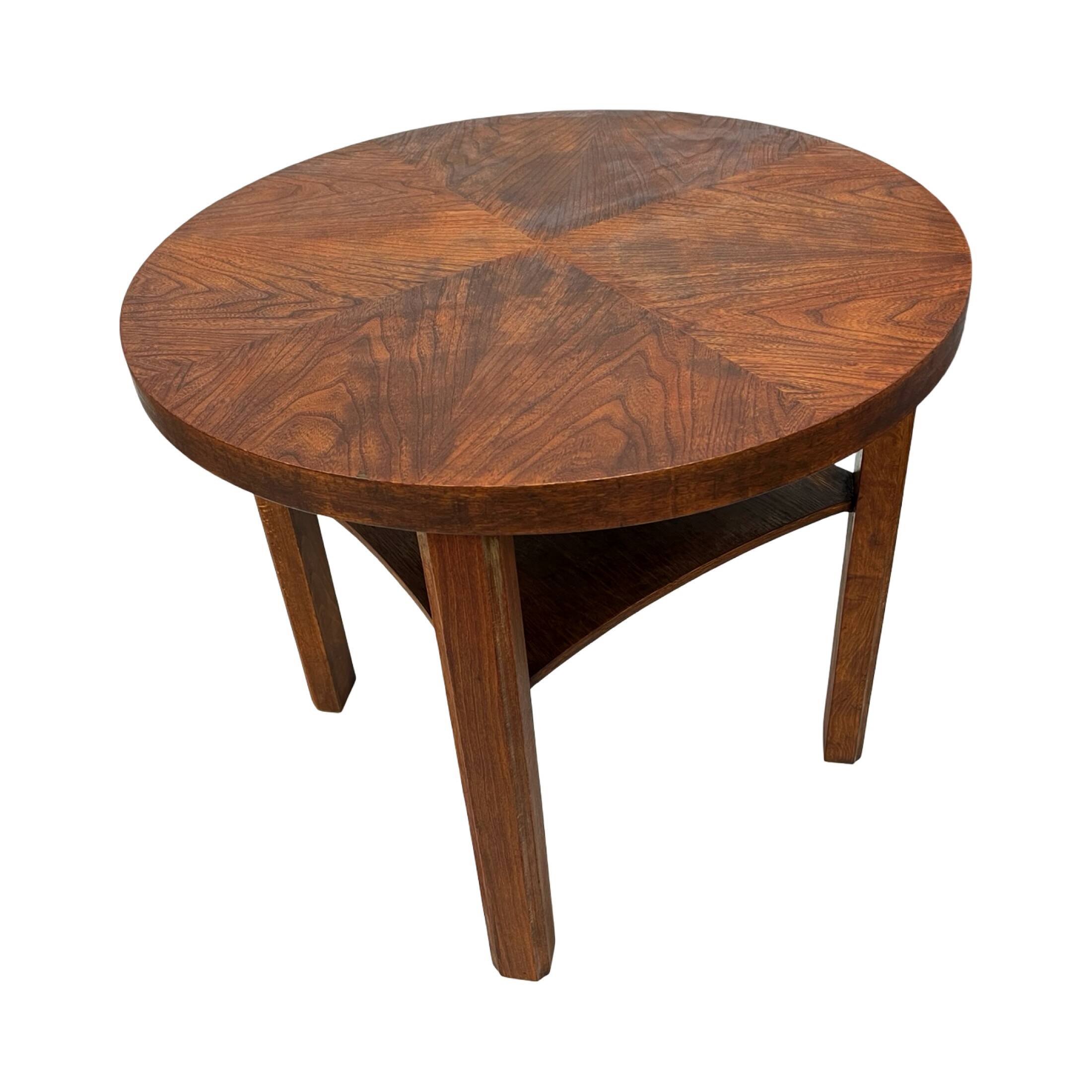 Round coffee table, Mid-Century, Art Deco, after renovation, Germany, 1960s
