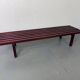 Mid-century modernist wooden wenge slat bench coffee table by Gijs Bakker for Castelijn, 1970s
