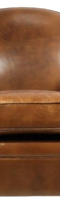 Vintage leather club armchair
