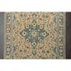 Vintage Turkish Oushak Handmade Wool Cotton Orange Runner Rug 104x310