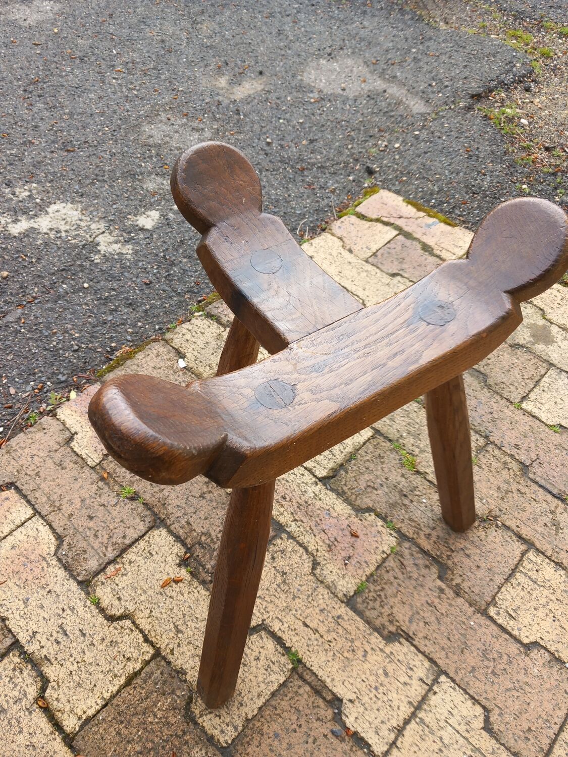 Brutalist tripod stool