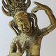Clochette de table en forme de Danseuse céleste Apsara Khmer, en bronze doré
