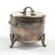 Art Nouveau sugar bowl, silver-plated brass, Hungary, early 20th century