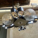 Chrome chandelier Space age 70s