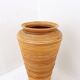Vase de sol vintage boho en rotin dans le gout de Gabriella Crespi - H:70cm