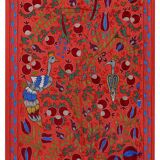 Hand-knotted rug, vintage Turkish rug 103x186 cm