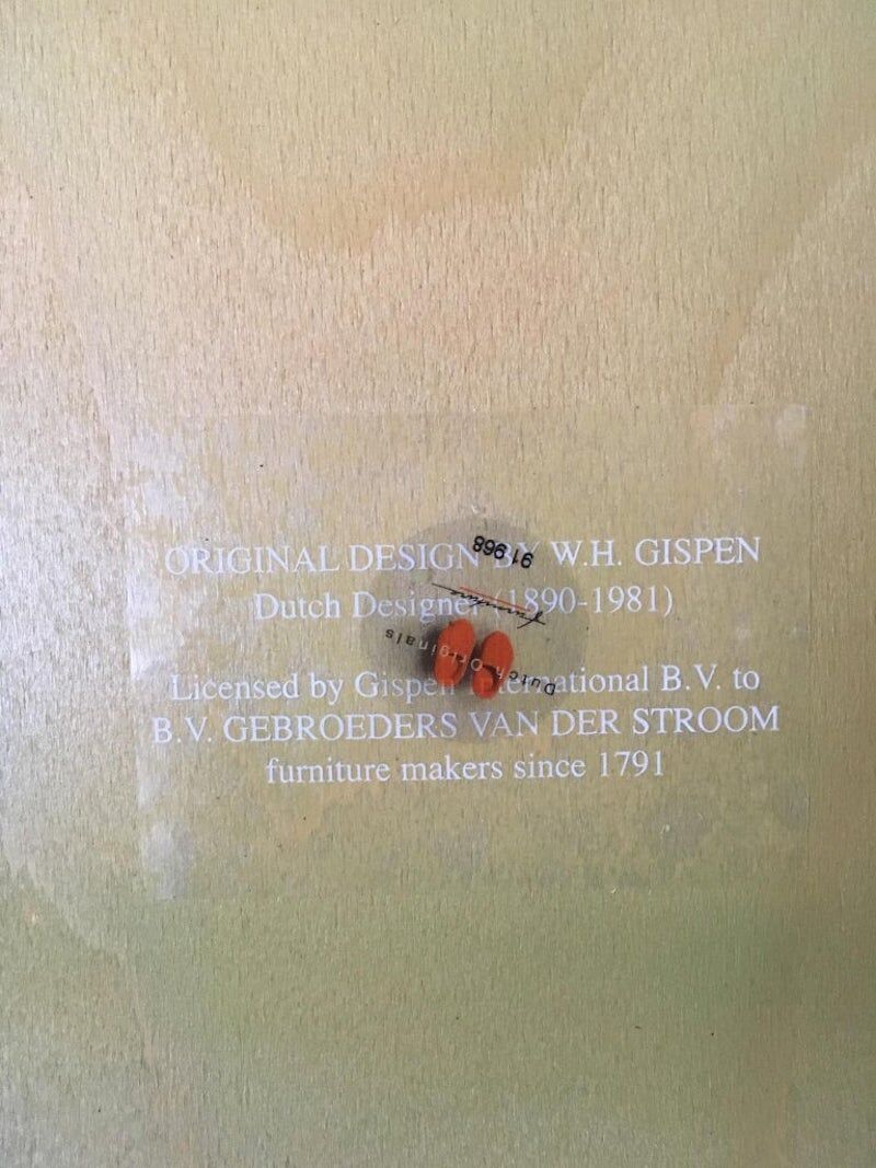 W.H. Gispen chairs, Model 101, Wood, Gebroeders van der Stroom, 2004