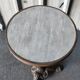 Round bistro table marble top foot cast iron brass edge
