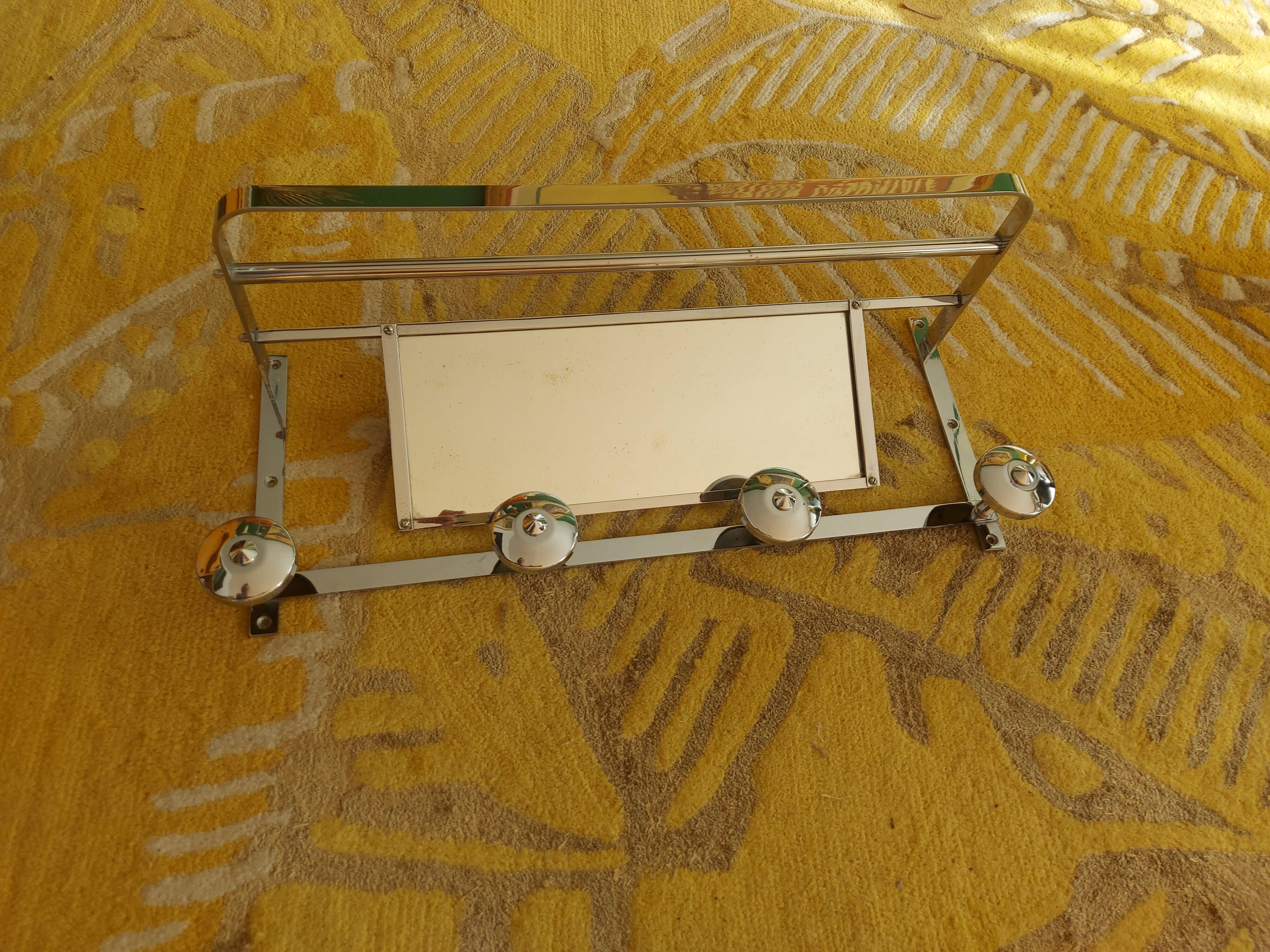 Wall-mounted mat rack, 40's hat rack