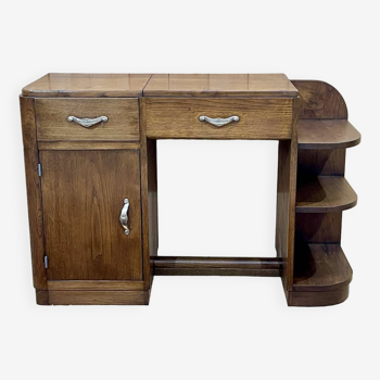 Dressing table - art deco desk from the 1930s in chestnut