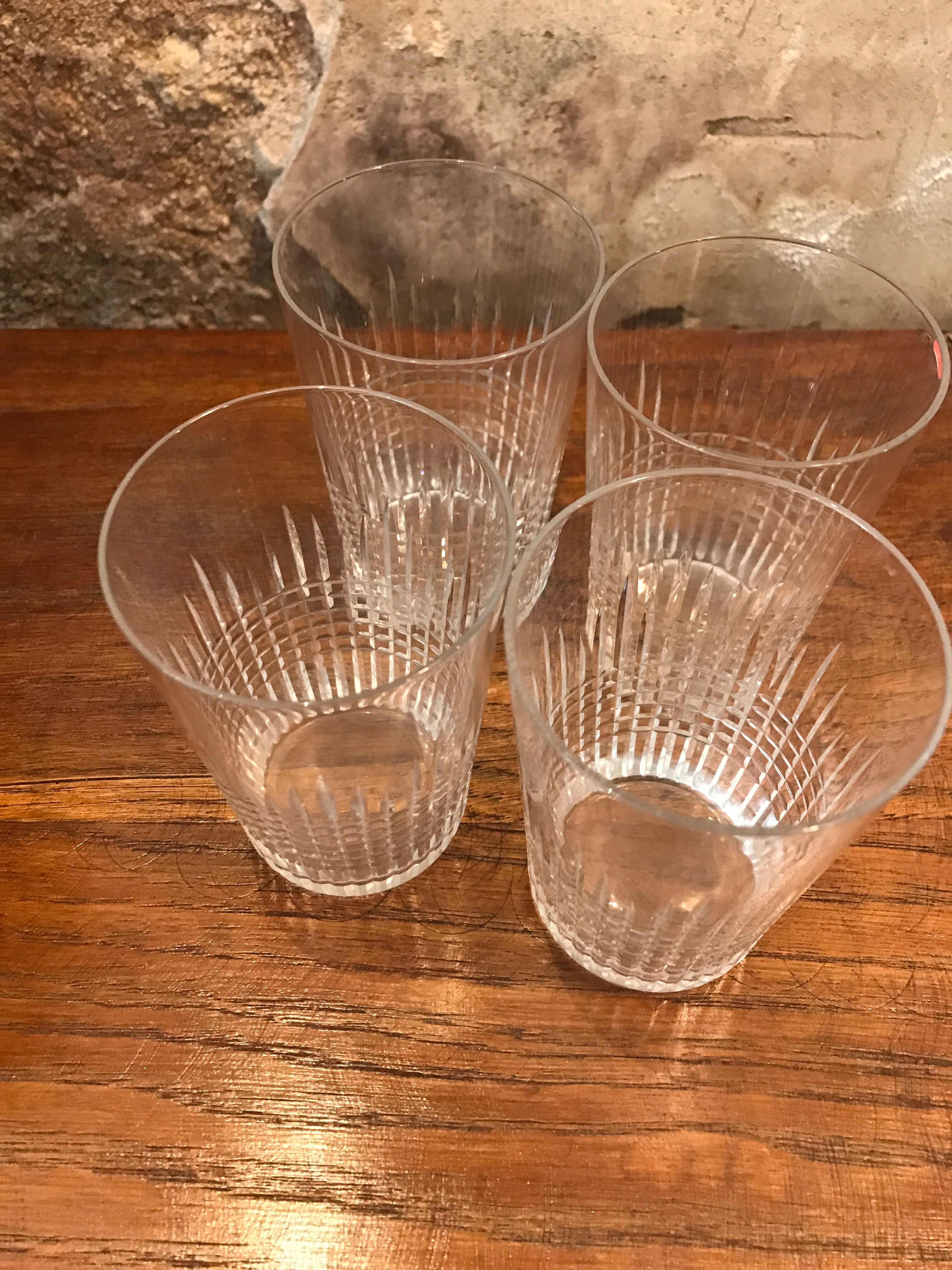 4 Baccarat glasses