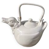 White porcelain duck teapot