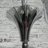 Art Deco hanging lamp with 6 chromed vials
