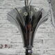 Art Deco hanging lamp with 6 chromed vials