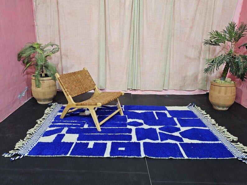 Beni Ourain Berber rug in natural wool, handwoven, 2.5/3.5 m.