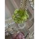2000s Venetian Oval Green and Pink Floreal Hand-Carving Mirror in Murano Glass Style