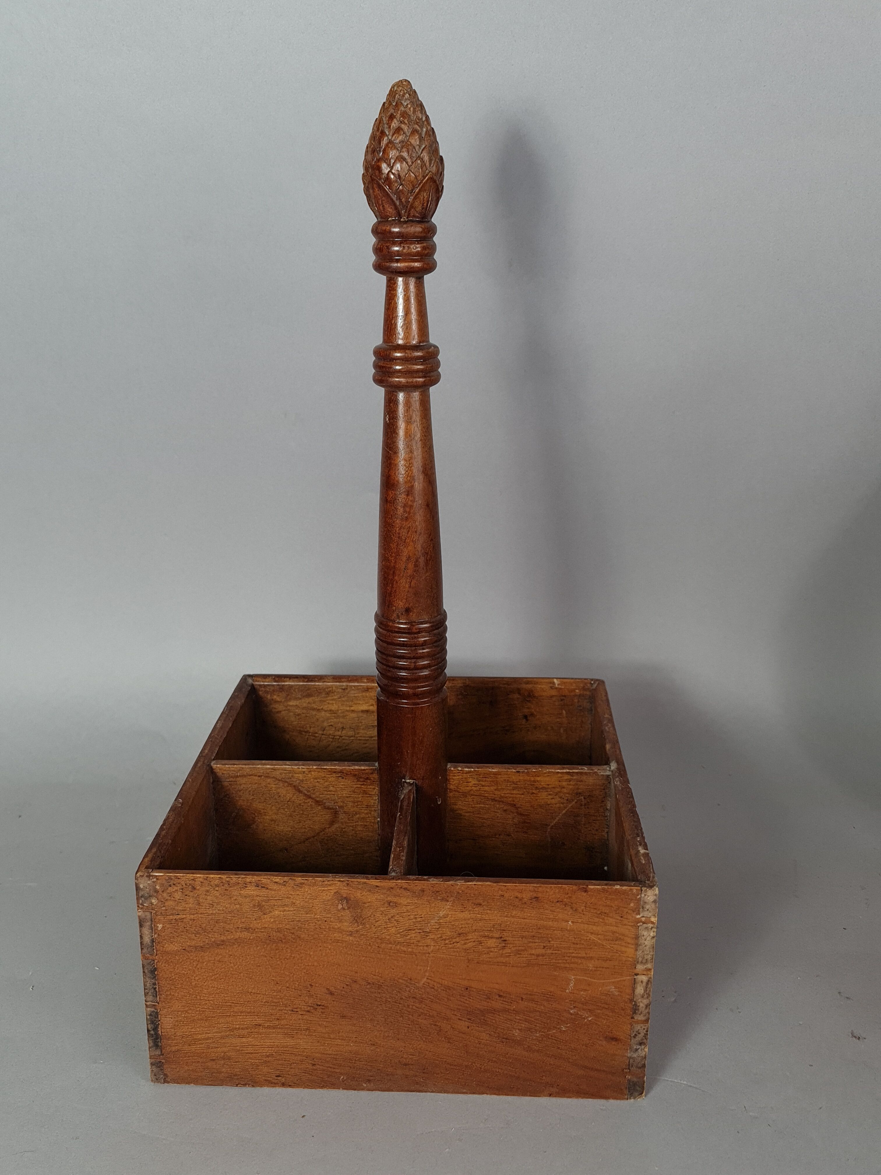 Walnut bottle holder