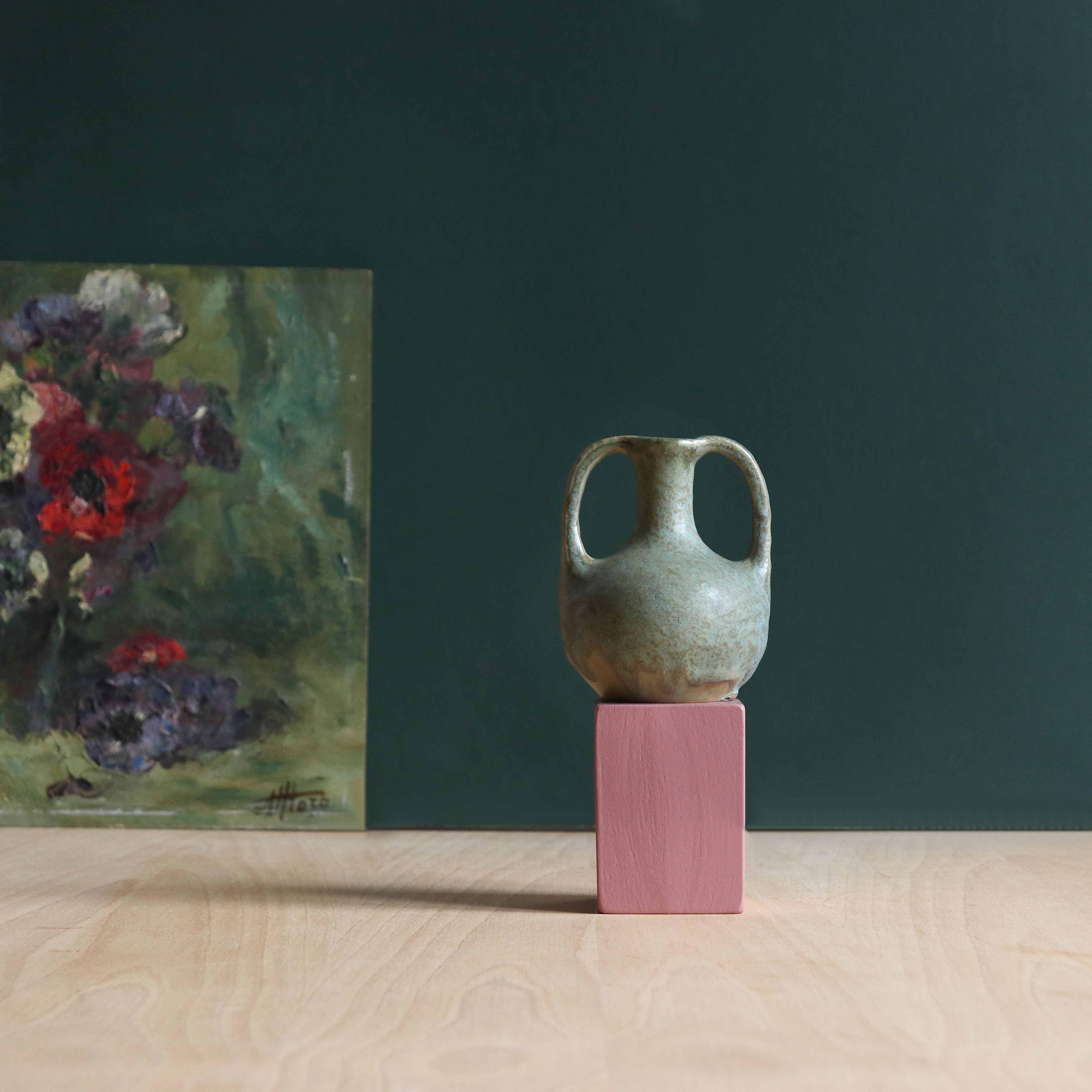 Two-handled stoneware vase from Marlotte