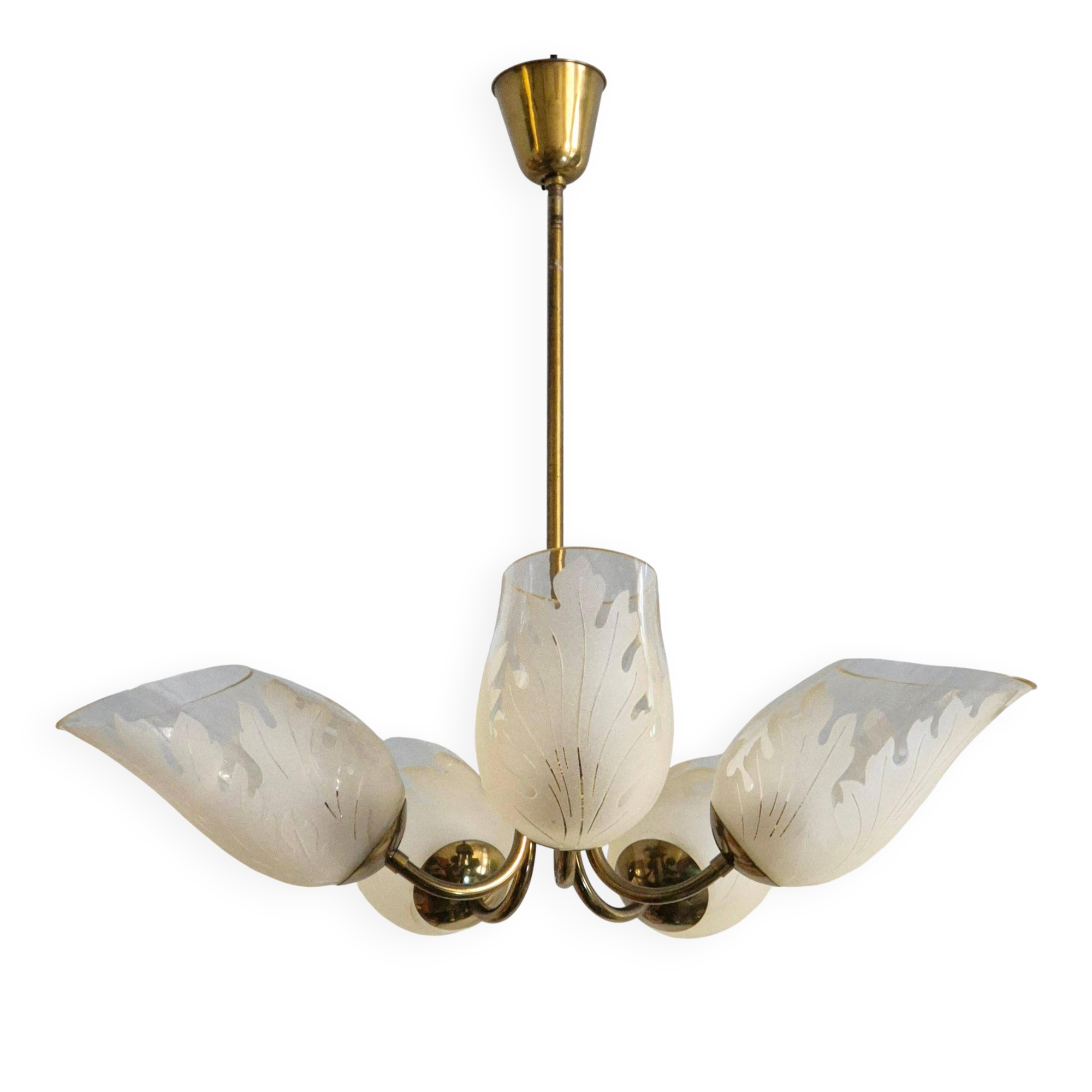 Swedish Modernity pendant by Carl Erik Bodén for Glössner, mid-1900s.