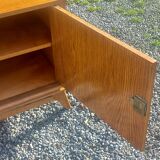 Vintage oak sideboard with splayed legs from the 1950s.