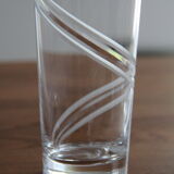 Set de 6 grands verres en cristal gravé signés
