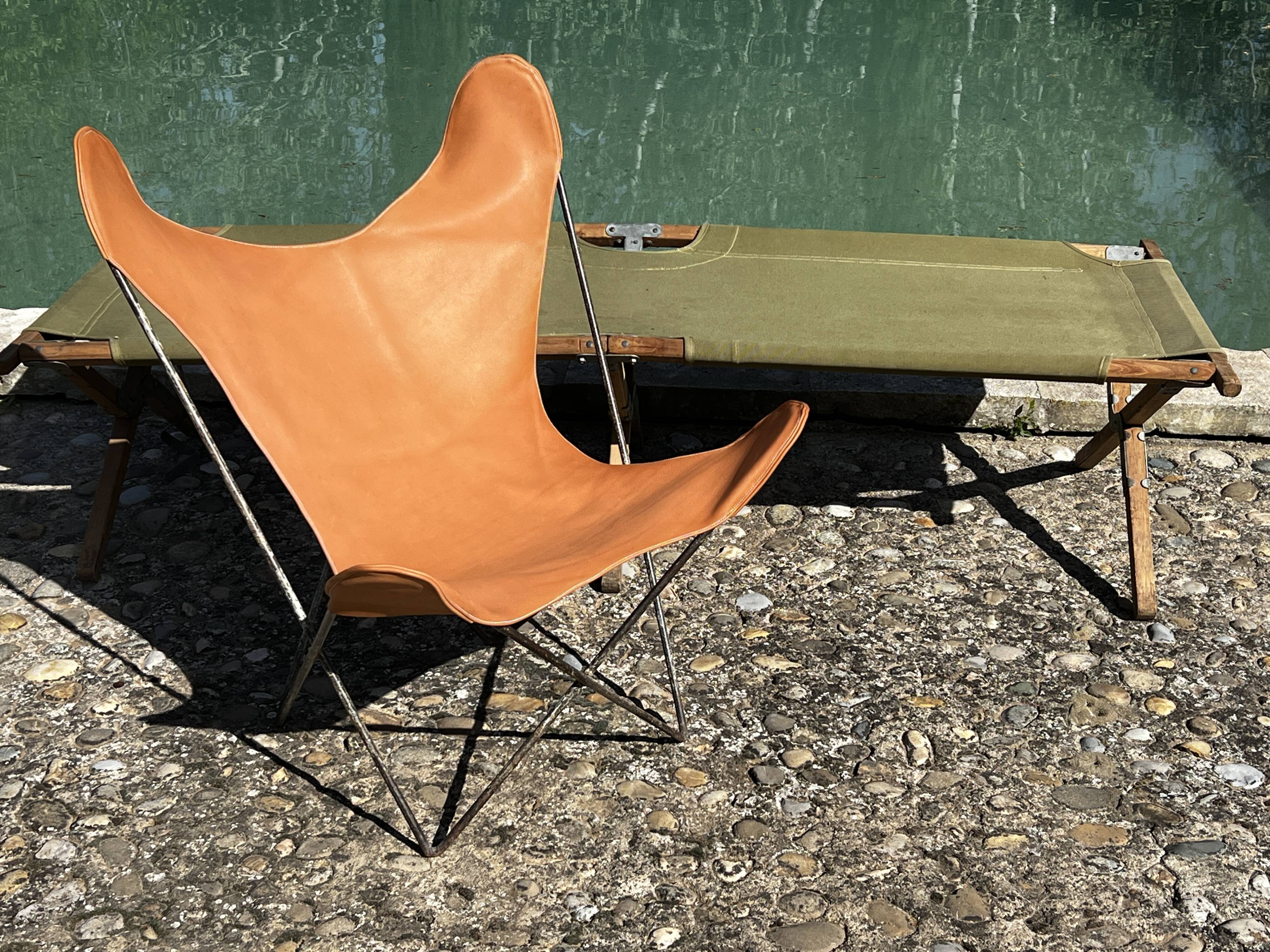 AA Butterfly chair for Airborne 1950 in leather