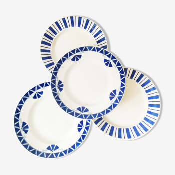 Set of 4 antique porcelain plates